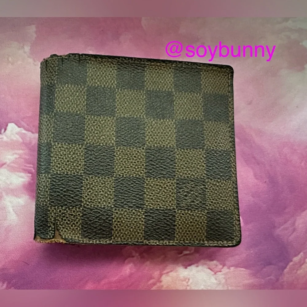 Louis Vuitton Damier Unisex Bifold Wallet (Fixer/Project)